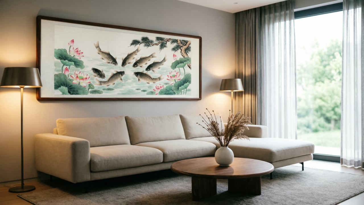 5 tranh phong thuy thu hut tai loc treo dung vi tri may man tu tim den 114532