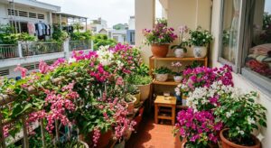 7 loai hoa de trong giup ban cong ruc ro quanh nam nguoi ban ron cung lam duoc 092625