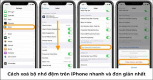 cach xoa bo nho dem tren iphone didongviet
