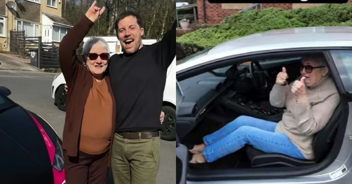 cu ba 80 tuoi vui suong tren sieu xe lamborghini va cau chuyen am long phia sau 2762