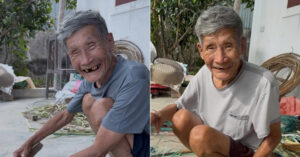 cu ong u100 o nghe an ngay an 5 bua tu dap xe di cho dan lat kheo tay 1820