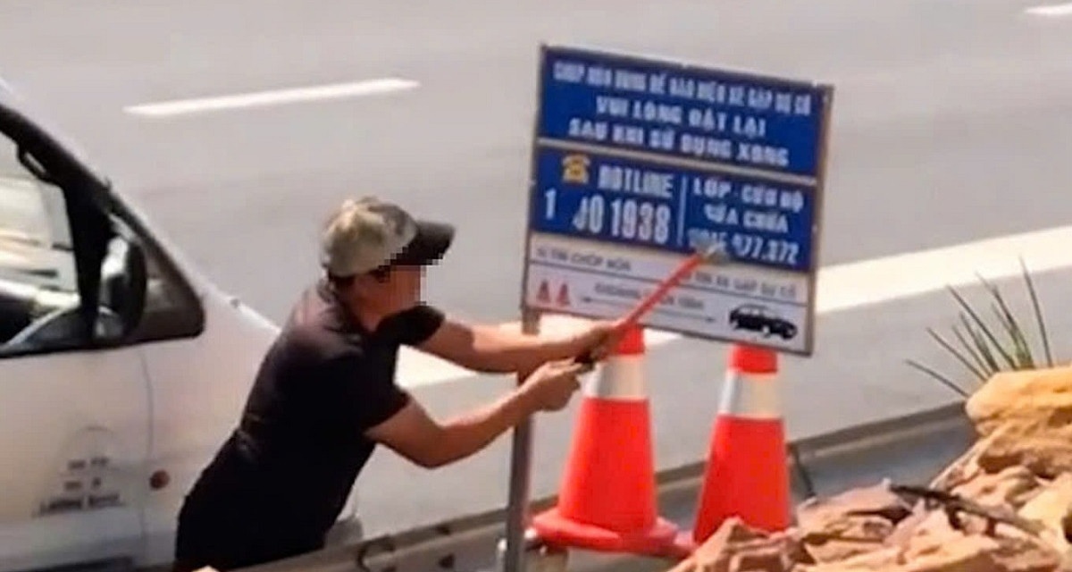 de nghi dieu tra nguoi dan ong xoa so dien thoai khan cap tren cao toc 2201