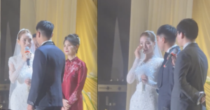 mc huyen trang vtv khoc nhu mua khi nhan qua cua chong duc huy trong dam cuoi 1940