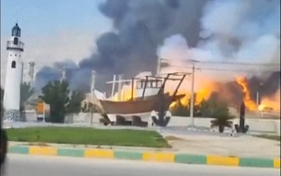 mo khi Iran boc chay tap kich mo khi Iran mo khi South Pars Validated ugc AP