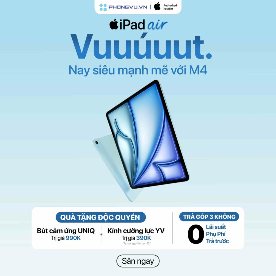 mua ipad air m4 tai phong vu nhan uu dai 1