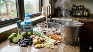 mua nom am keo dai 3 cach lau nha giup san kho rao thom mat giam tron truot ro ret 111104