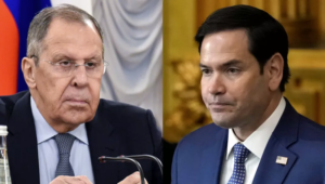 ngoai truong nga sergei lavrov trai va ngoai truong my marco rubio. anh ap
