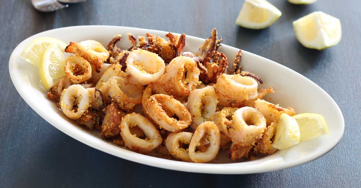 nuong muc bang noi chien khong dau