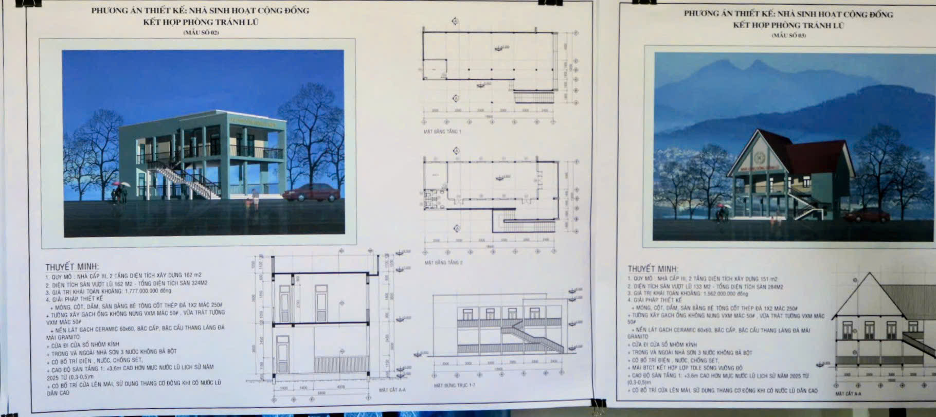phuong an thiet ke nha chong lu