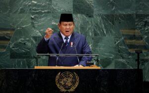 tong thong Indonesia Prabowo Subianto phat bieu tai Dai hoi dong Lien hop quoc 9 2025 reu