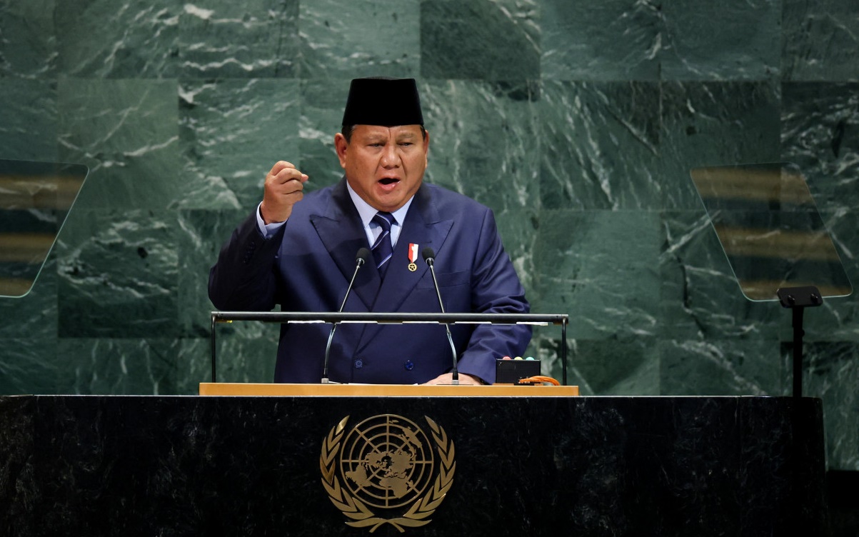 tong thong Indonesia Prabowo Subianto phat bieu tai Dai hoi dong Lien hop quoc 9 2025 reu