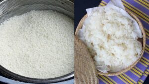 Vì sao trước khi đồ xôi phải ngâm gạo nếp qua đêm? 1 vi sao truoc khi do xoi phai ngam gao nep qua dem 182031